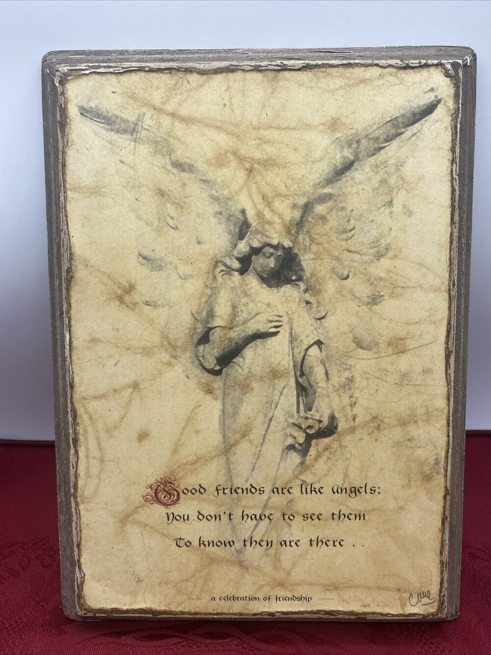 A Celebration Of Friendship-Wall Hanging Signed And Dated 8”X 11” Beautiful Word